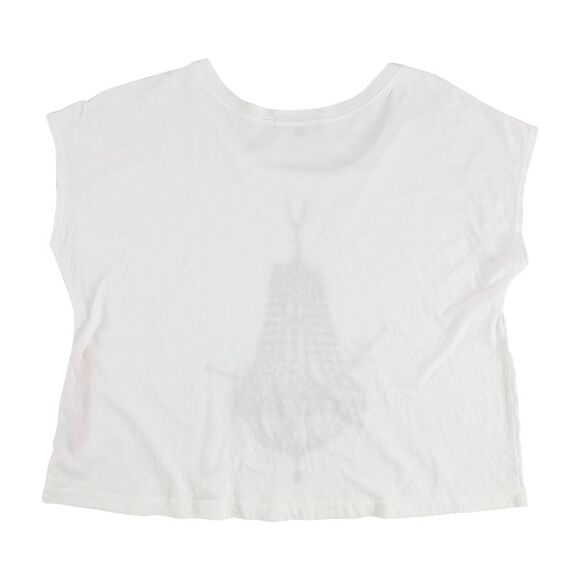 Foreign Season Womens Chandelier Sword Graphic T-Shirt, White, NWT - Picture 2 of 2